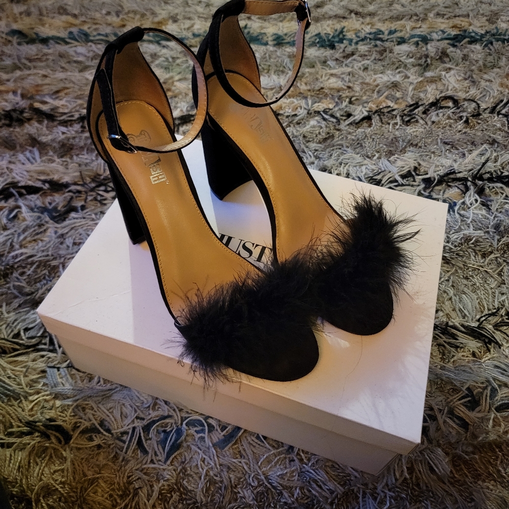 Payless, black heels, 9